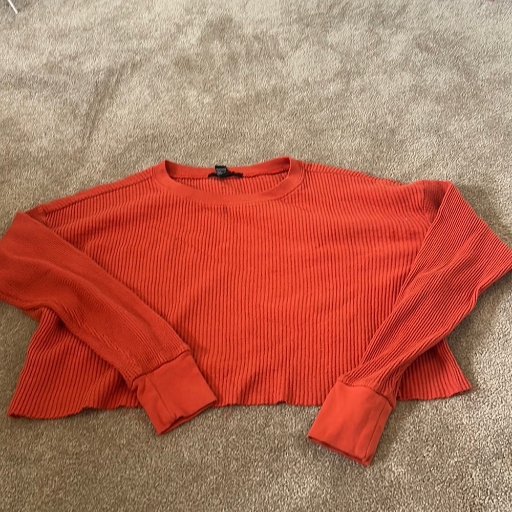 Cropped orange long sleeve